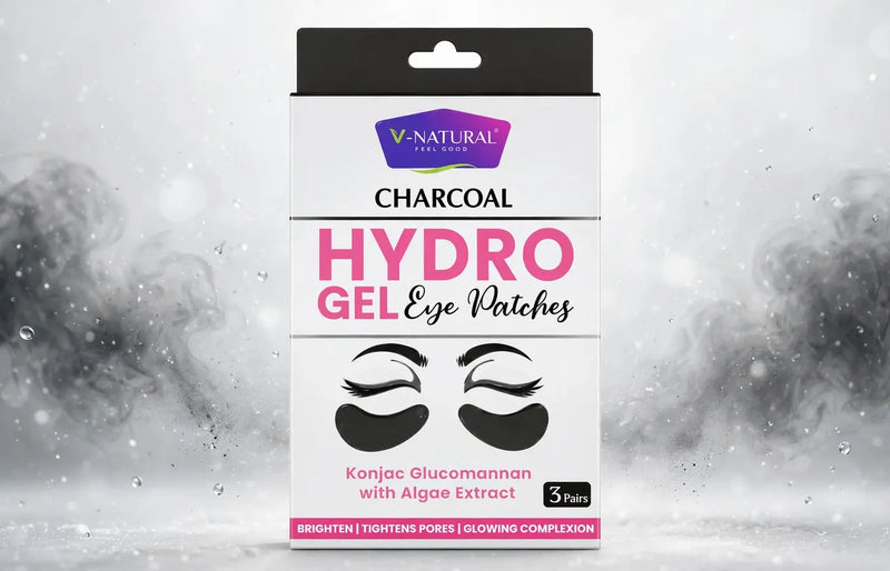 Charcoal Hydrogel Eye Patches: The K-Beauty Secret for Bright, Tight & Glowing Under-Eyes V Natural