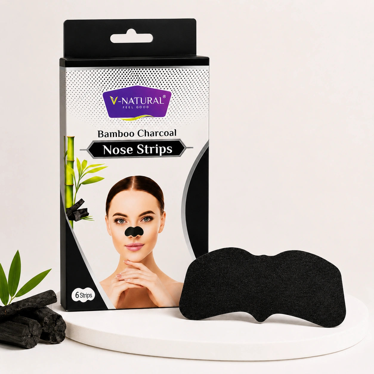 Bamboo Charcoal Nose - 6 Strip
