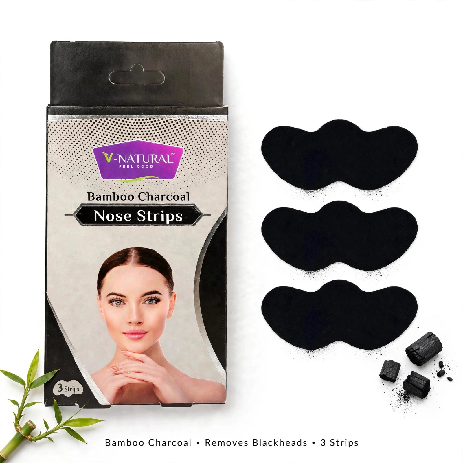 Bamboo Charcoal Nose - 3 Strip