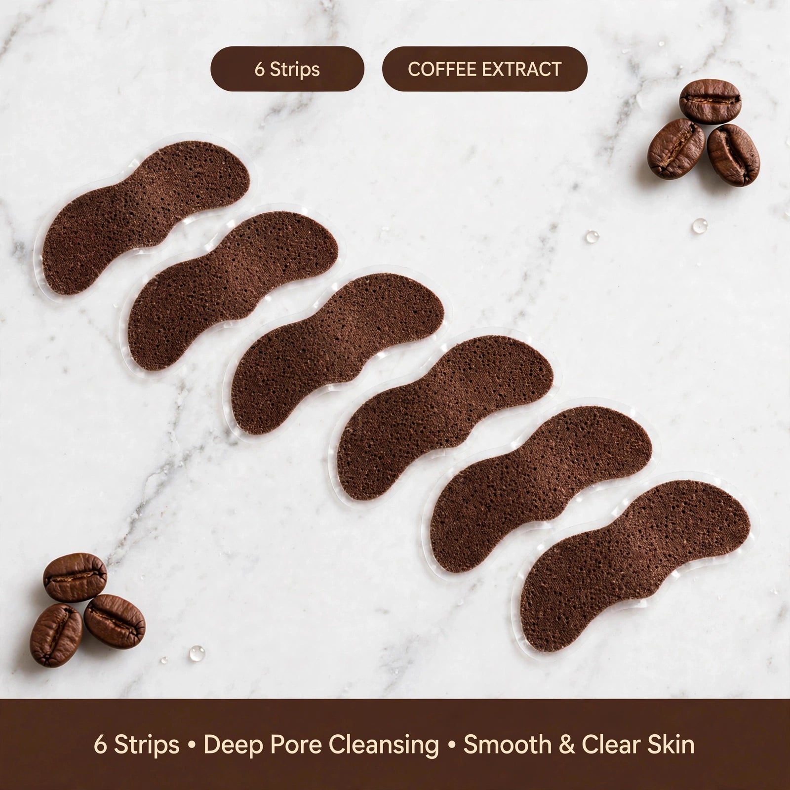 Deep Cleansing Coffee Nose Strips - pack of 6