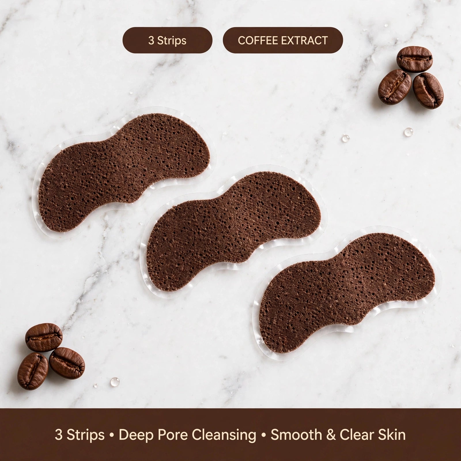Deep Cleansing Coffee Nose Strips - pack of 3