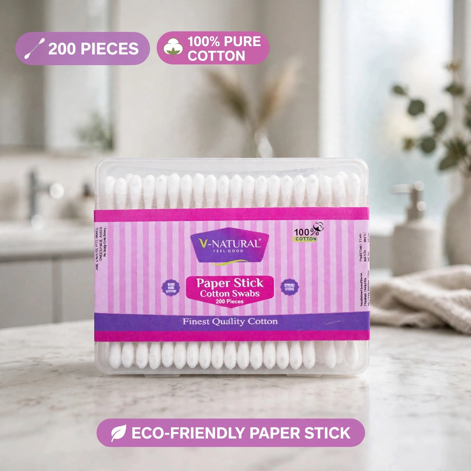 Cotton Swabs - 200 Pieces