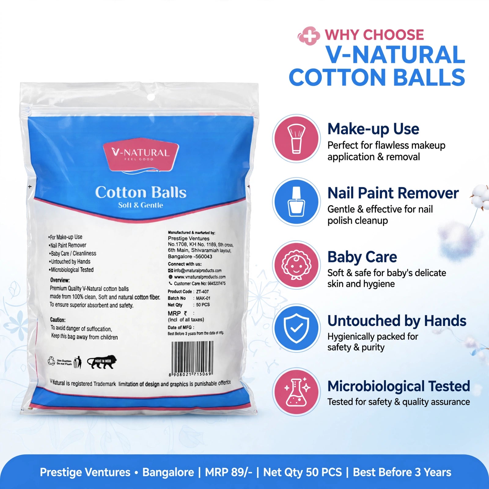 Cotton Balls Soft & Gentle