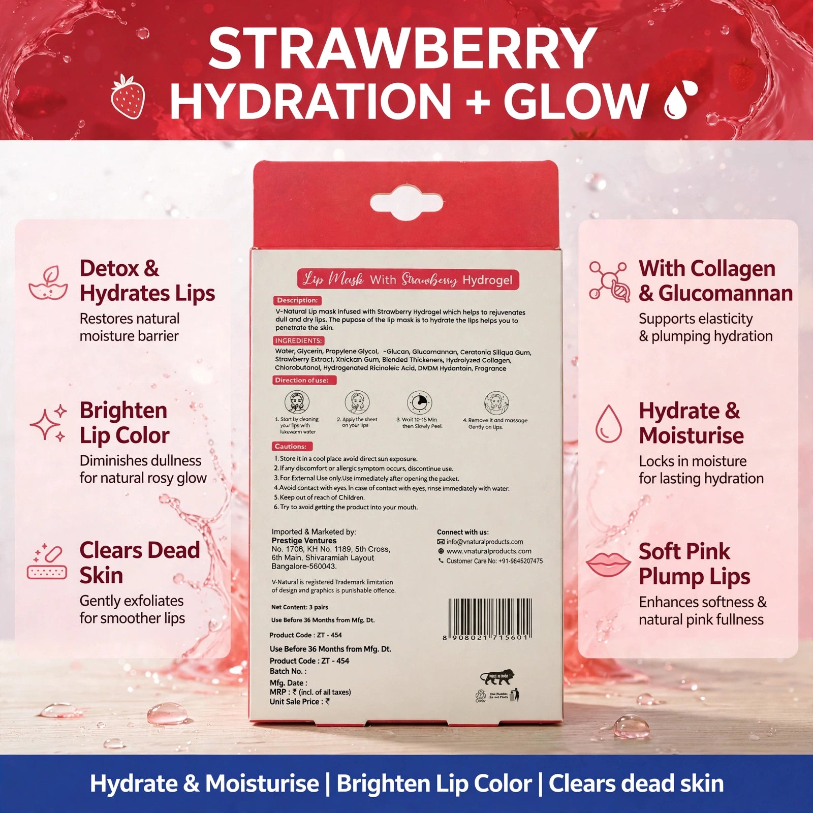 Strawberry Hydrogel Lip Mask