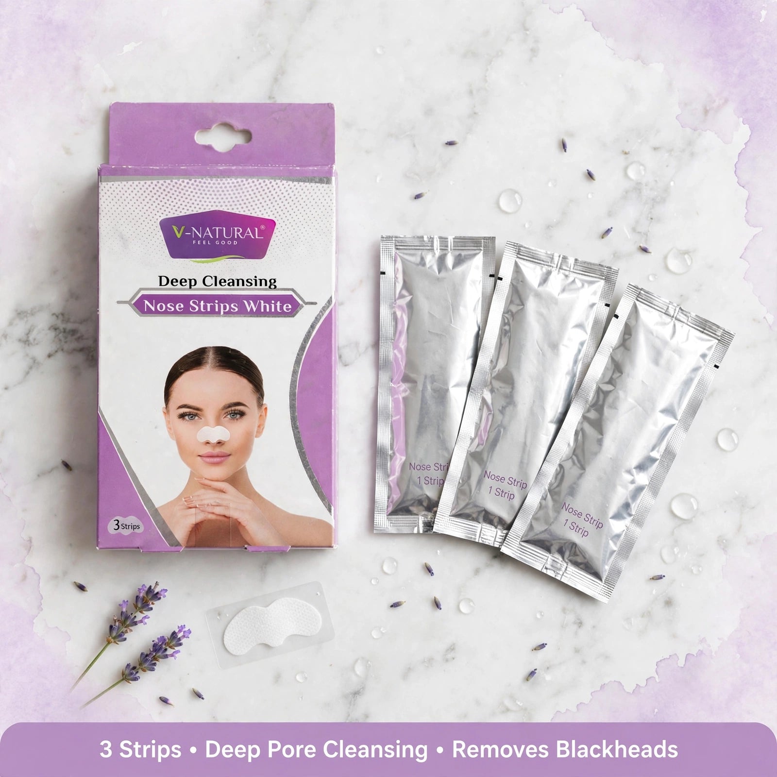 Deep Cleansing Nose Strips White - 3 Strips