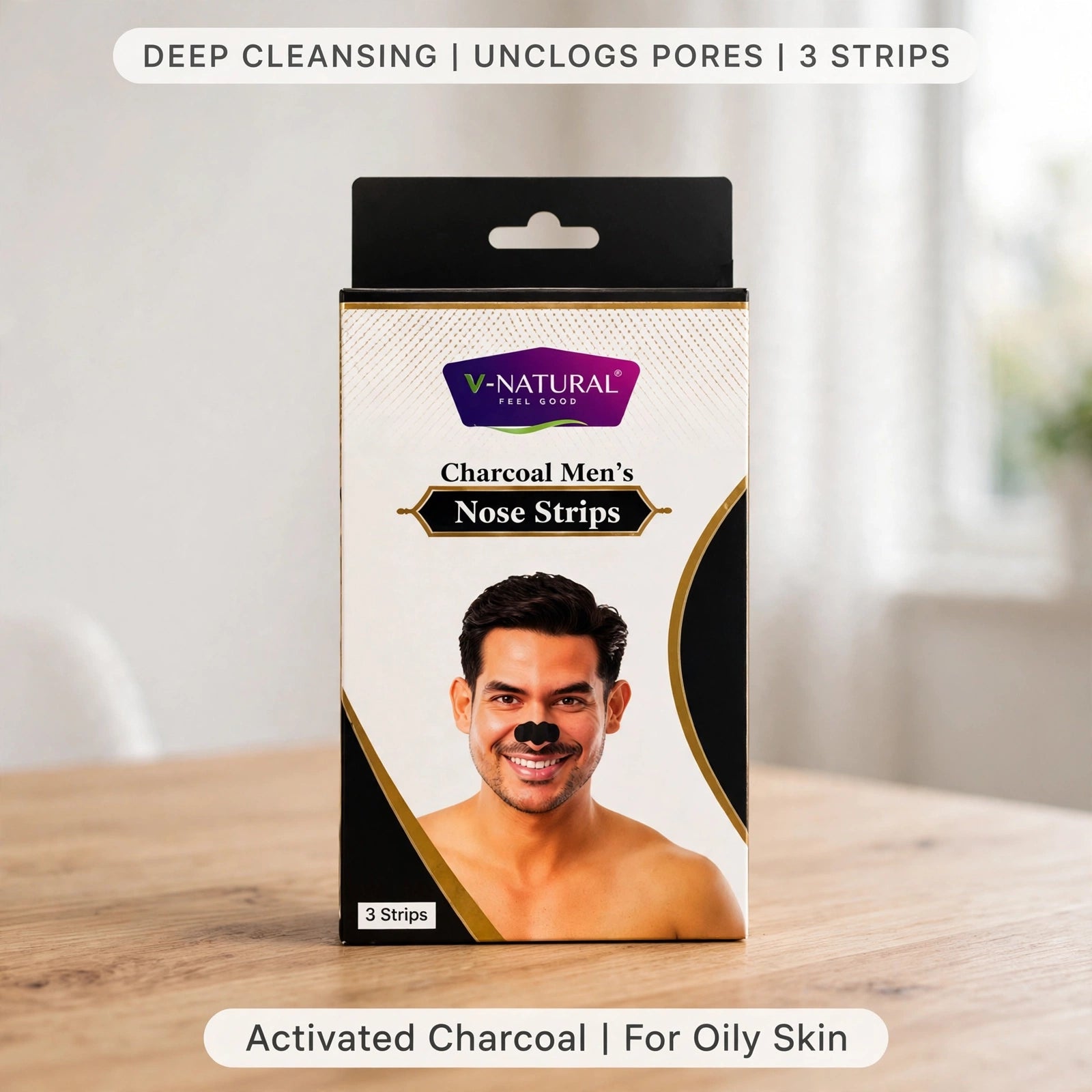 Charcoal Men's Nose Strips - pack of 3