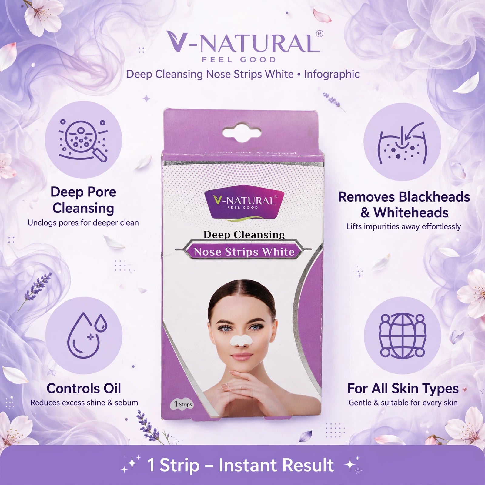Deep Cleansing Nose Strips White - 1 Strips