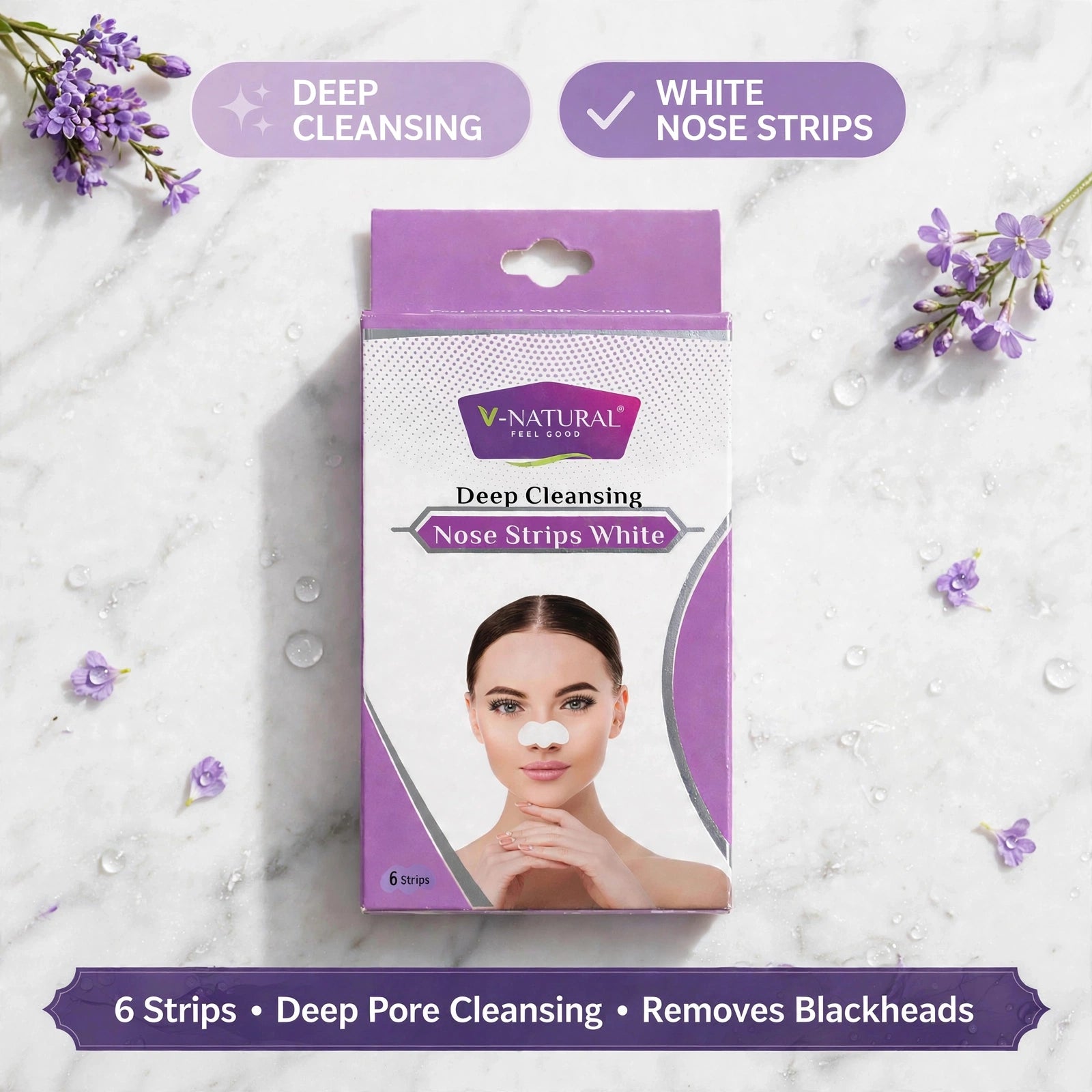 Deep Cleansing Nose Strips White - 6 Strips